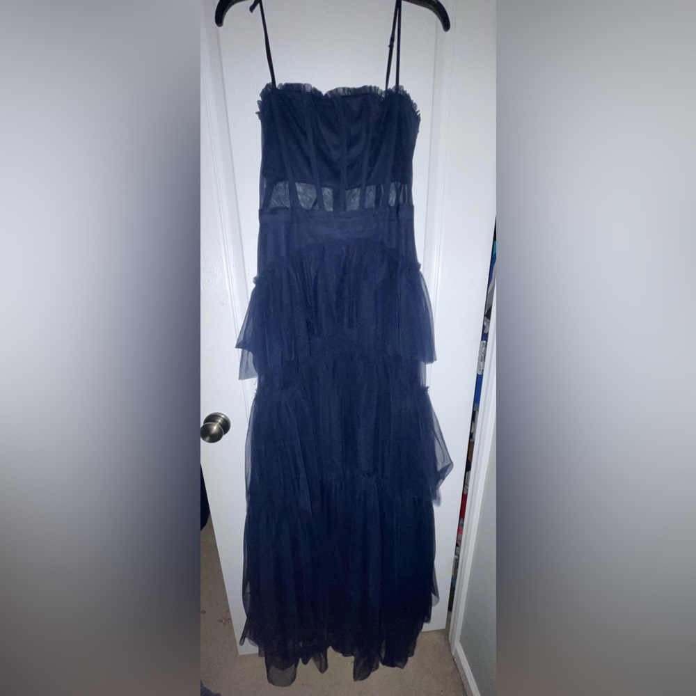 Navy blue prom dress Brand:Next up Color:Navy Size:11/12